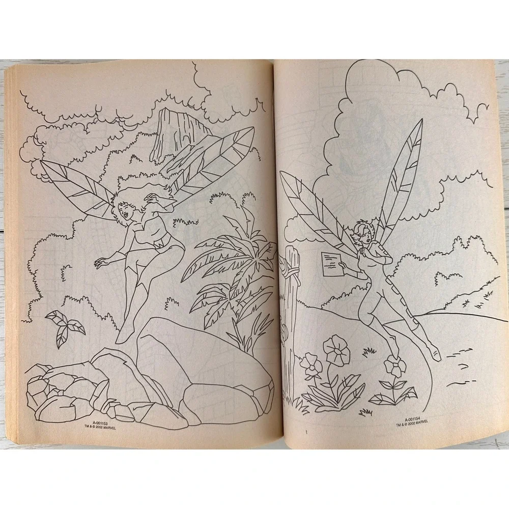 Marvel Avengers Coloring Activity Book 2002‎ Super Heroes Kids Fun Uncolored